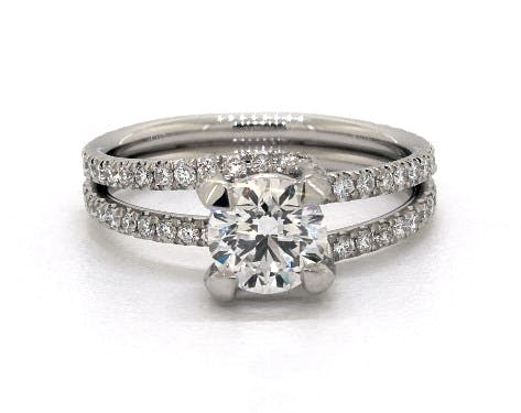 double band - engagement ring setting