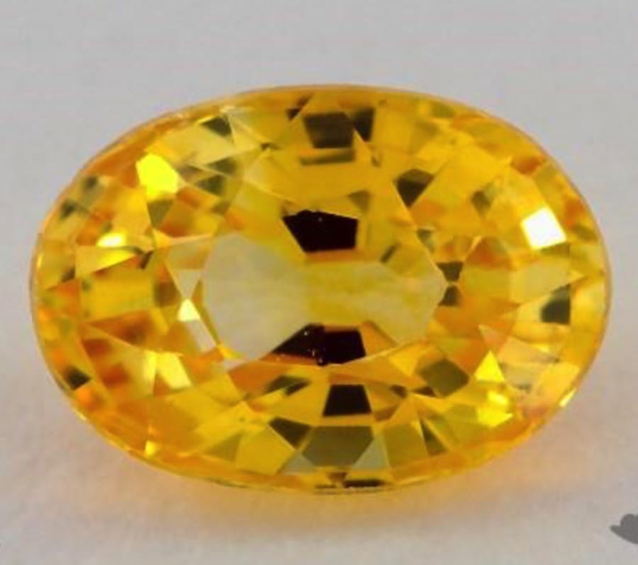 oval-cut yellow sapphire - L/W ratio