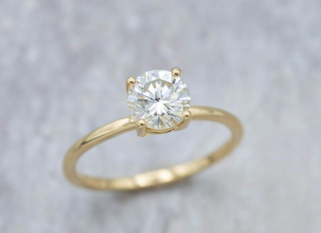 straight band - engagement ring setting