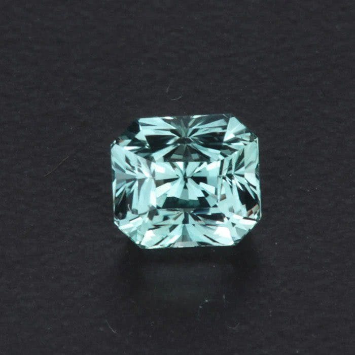 Emerald-cut teal sapphire, Rock Creek