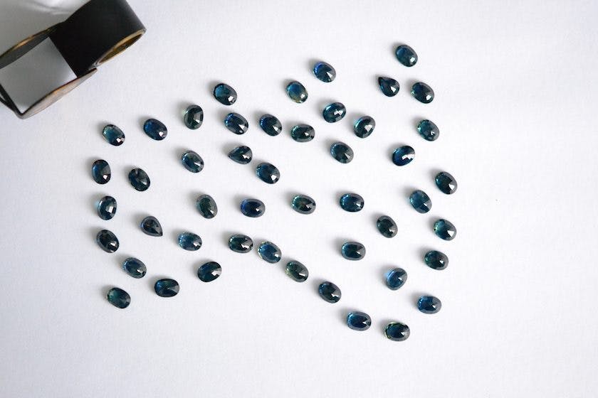 Australian teal sapphires