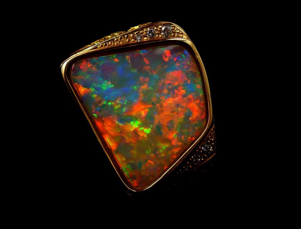 opal mens ring