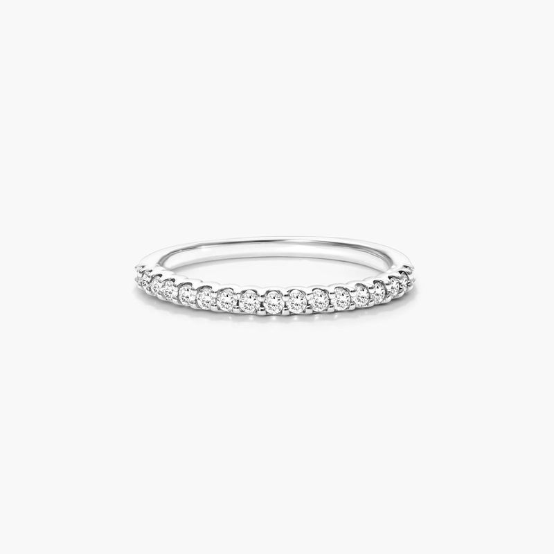 14K White Gold Shared Prong Contour Diamond Ring (0.25 CTW)