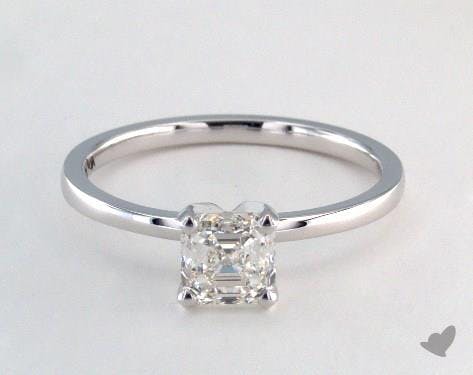 emerald & asscher cut diamonds - asscher-cut solitaire engagement ring