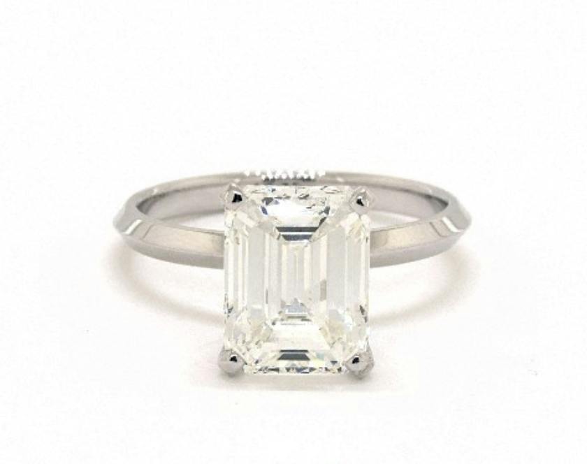 emerald-cut solitaire engagement ring - three-carat diamond guide