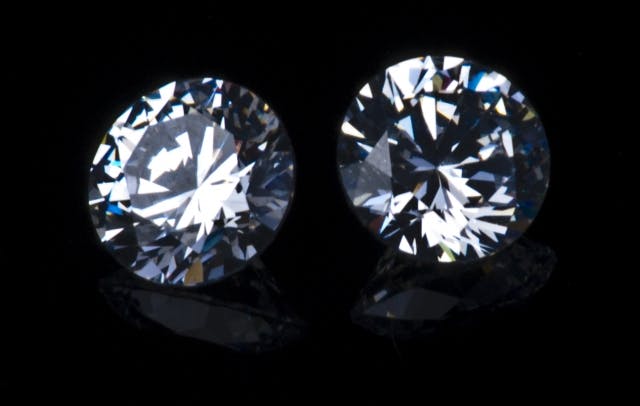 two round diamonds