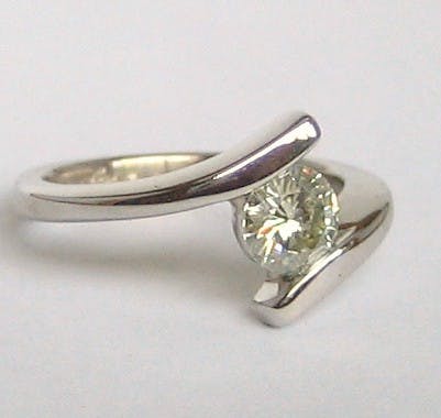 diamond simulants - moissanite ring
