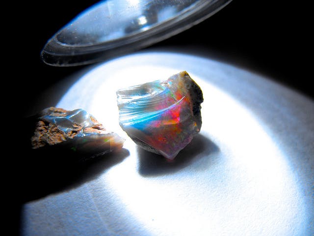 Opals are renowned for their play of color and light. 