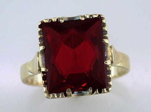 antique synthetic ruby