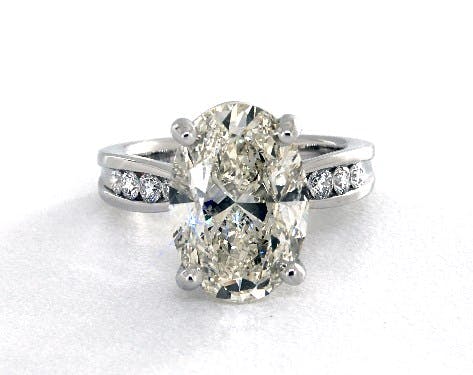 five-carat diamond guide - K color SI1 oval diamond engagement ring