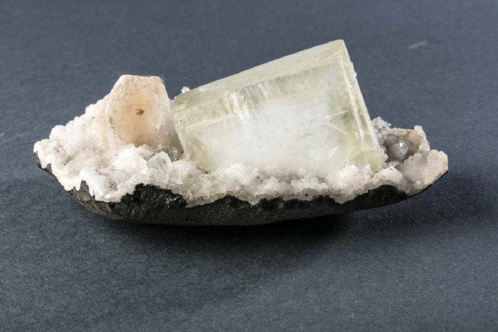 Apophyllite crystal with phantom - India