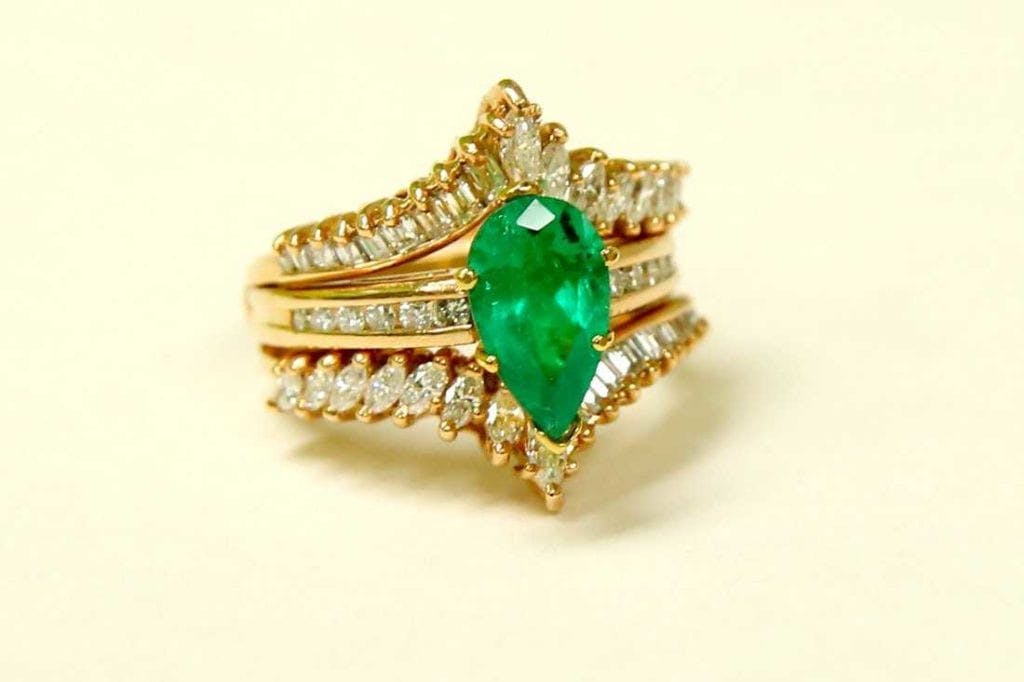 emerald gold ring - classic engagement ring stones