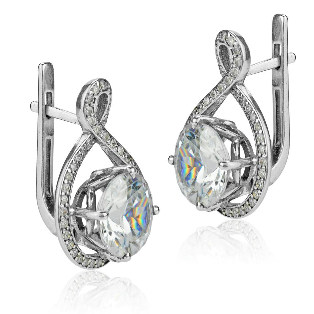 how to spot a fake diamond - diamond imitation earrings
