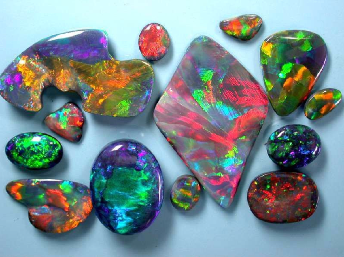 Australian black opals - opal types