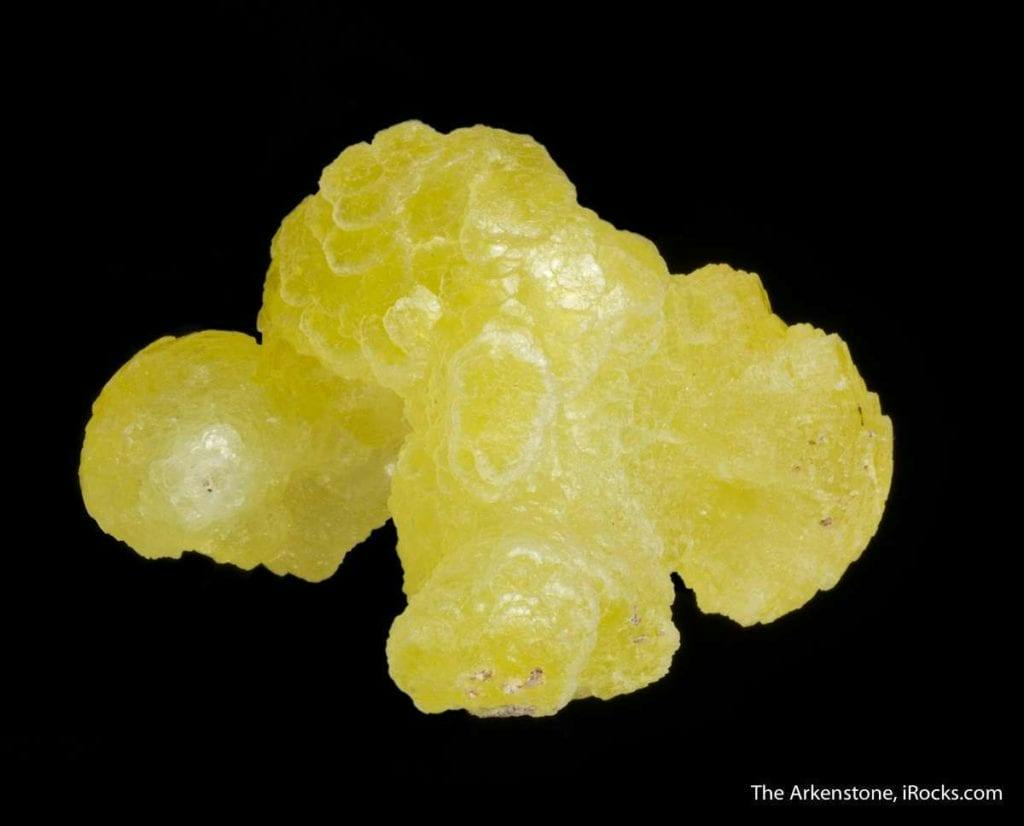 yellow brucite crystals - Pakistan