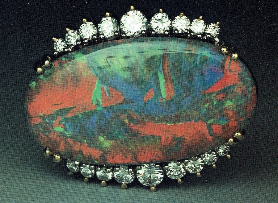 Black Opal ring 1 - opal gems