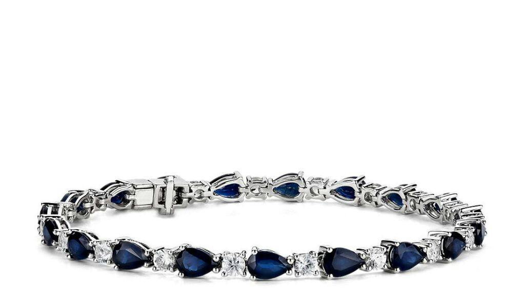 Blue and White Sapphire Bracelet Blue Nile