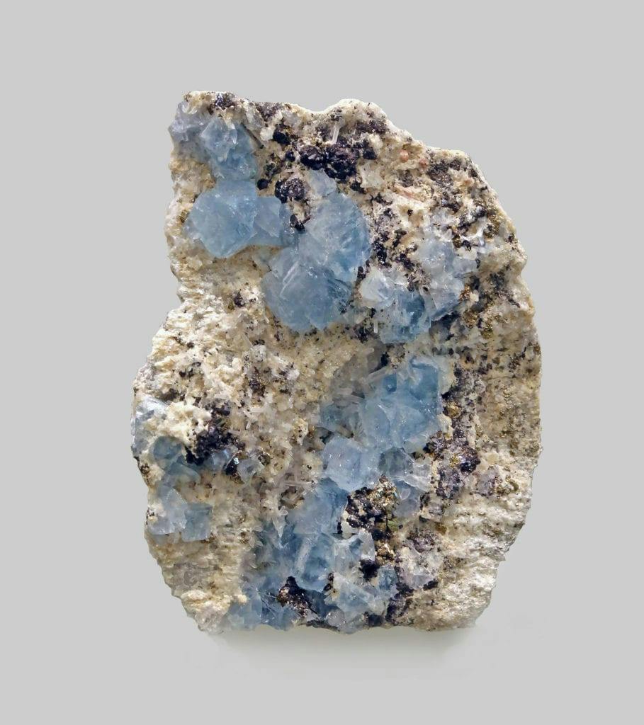 Fluorite with sphalerite and pyrite, Sweet Home Mine, Colorado