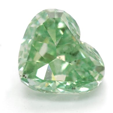 fancy gem cuts - heart-cut green diamond