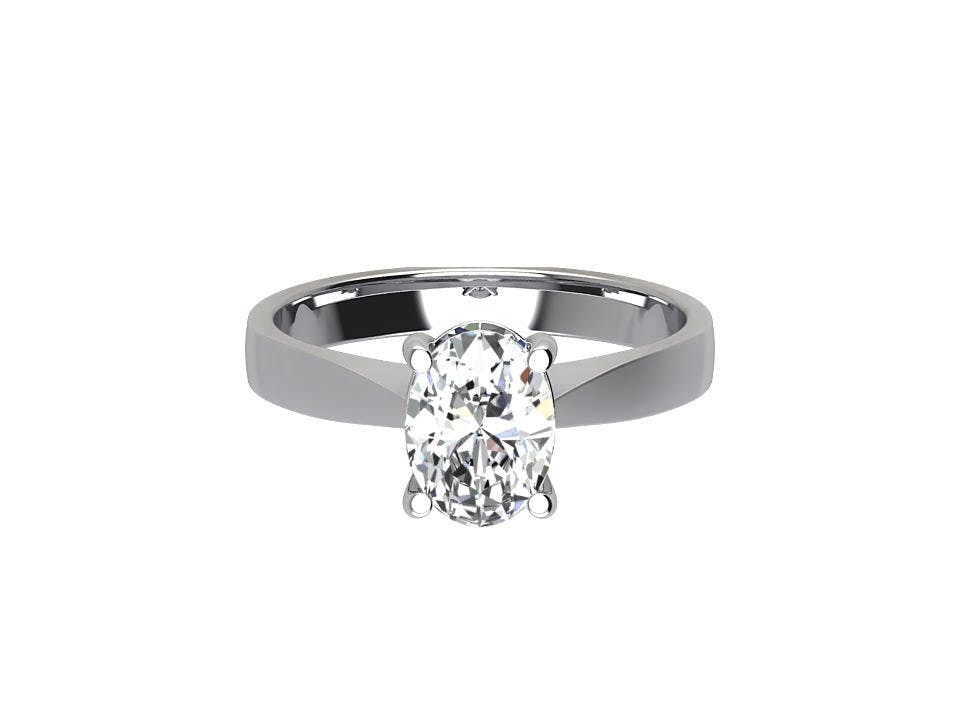 fancy gem cuts - oval-cut diamond