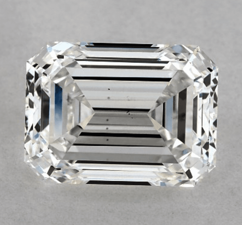 emerald-cut diamond - VS2 clarity