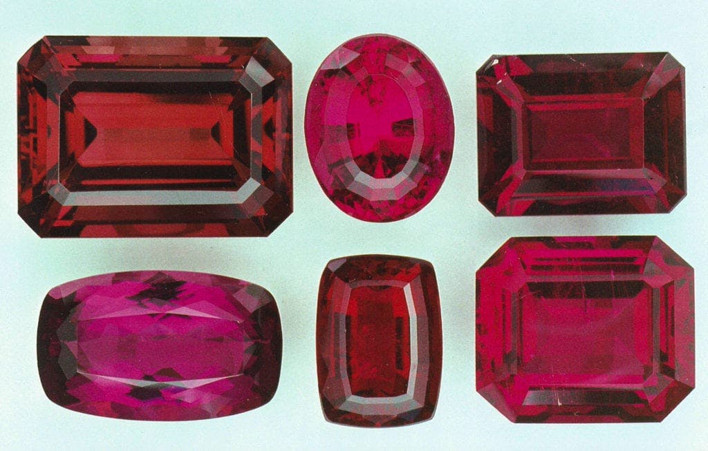 Faceted Rubellites - Madagascar and Brazil