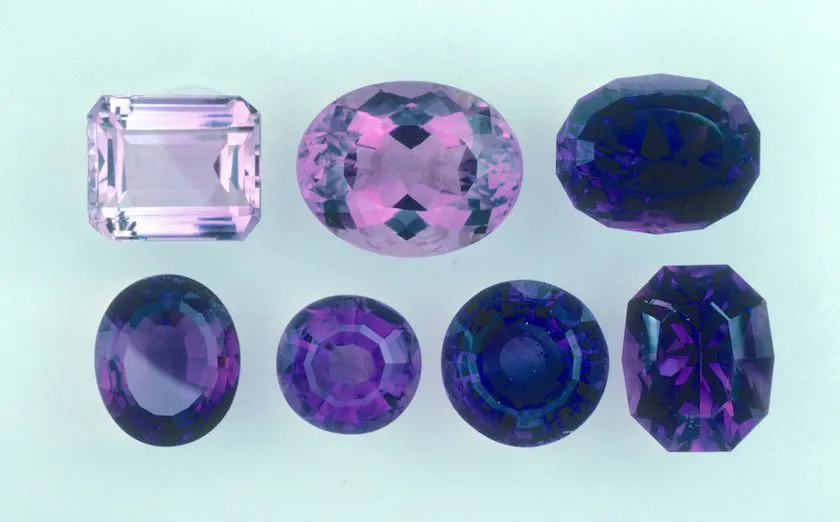 Faceted Amethyst gems - Zambia and Brazil