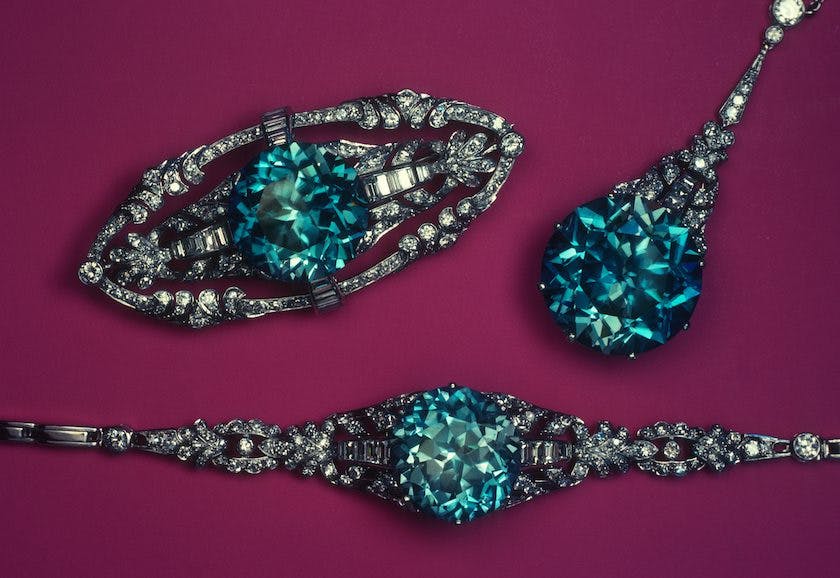 gemstone colors - blue zircons