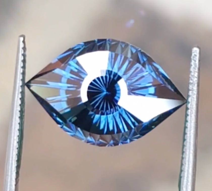 Cleo Eye Gemstone Design for a Moissanite