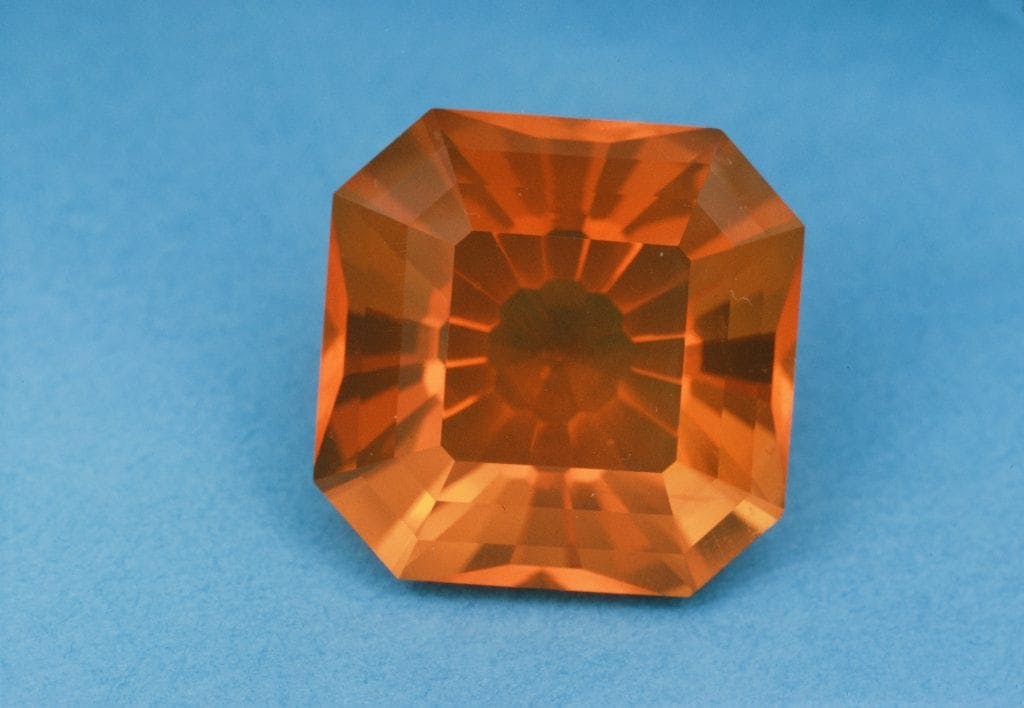 faceted fire opal