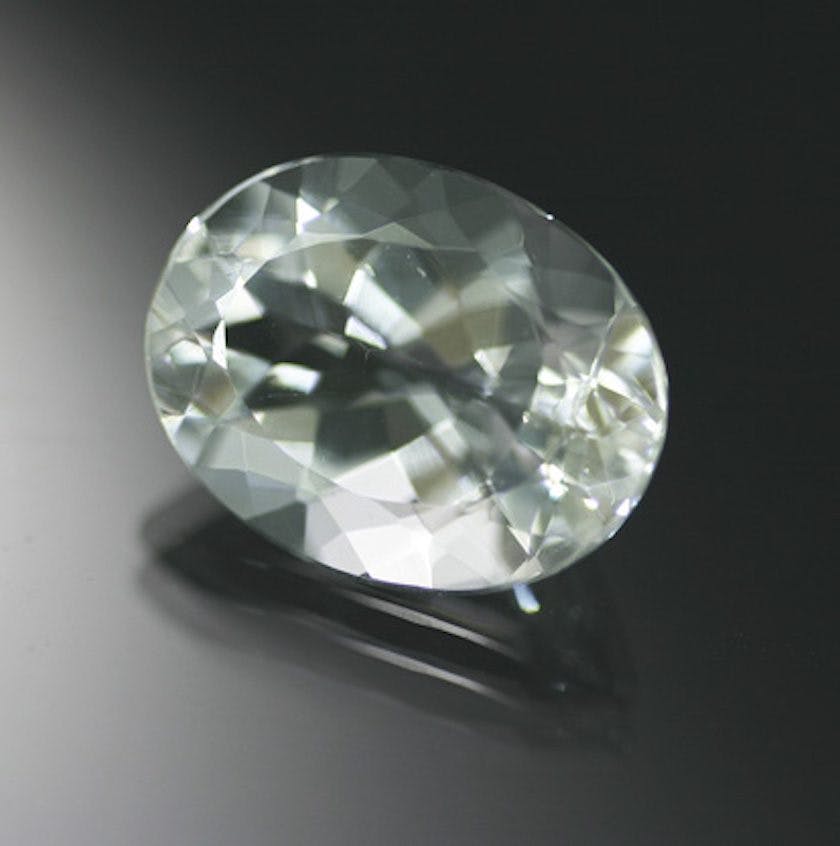 oval-cut pollucite - Afghanistan