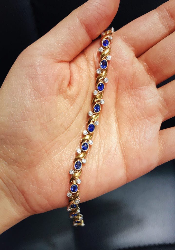 sapphires and gold