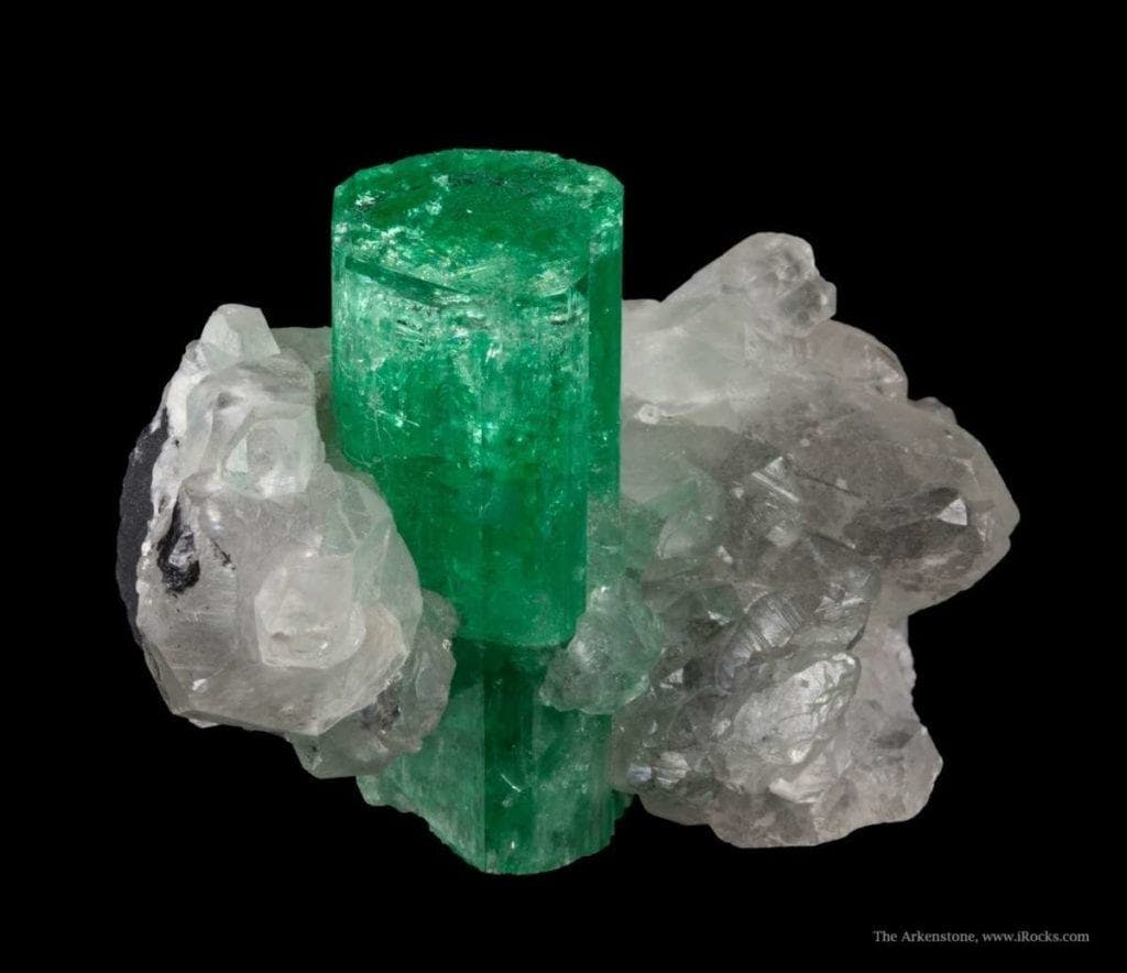 emerald crystal on calcite - Colombia
