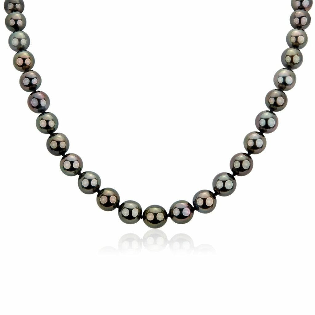 Tahitian Cultured Pearl Strand Necklace Blue NIle