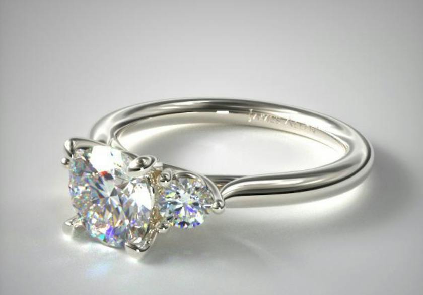 three-stone engagement ring