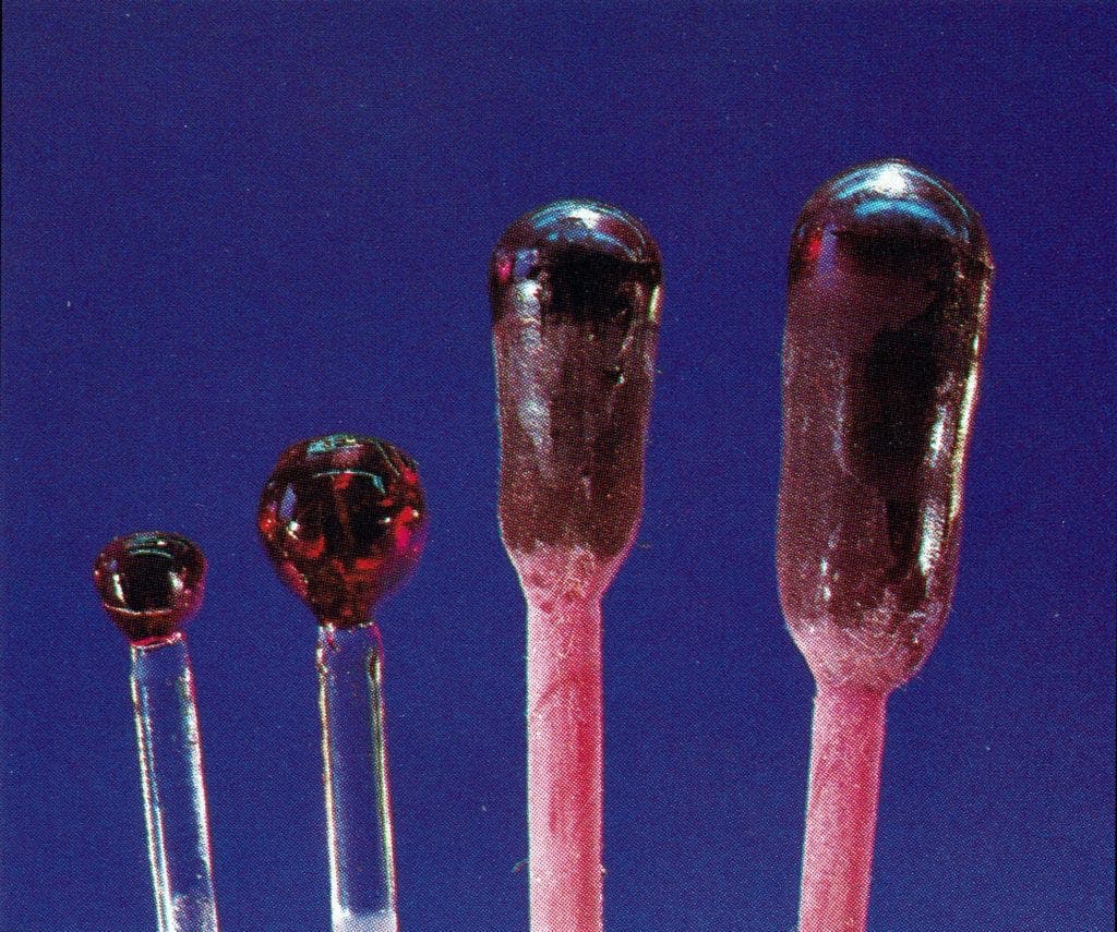 synthetic rubies - Verneuil boules