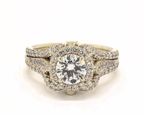 rows of diamonds - vintage engagement ring
