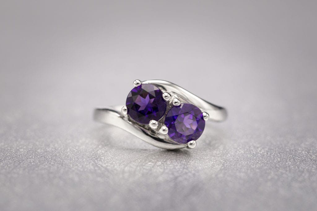 amethysts - colored gemstone engagement rings