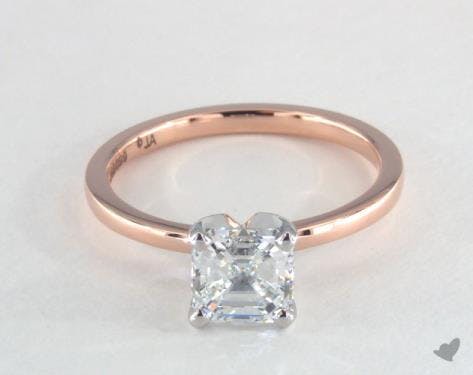 diamond shape - asscher-cut solitaire engagement ring