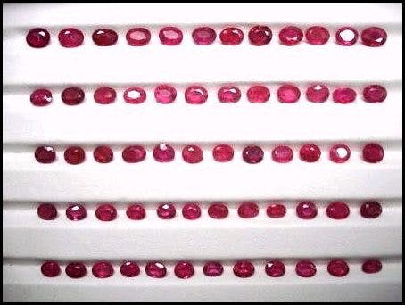 Natural Rubies Clarity Enhanced with Leaded Glass
