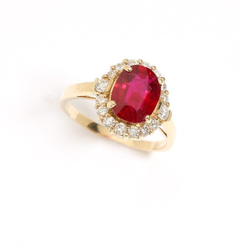 hybrid gemstones - glass ruby