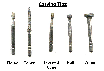 Cabochon carving tools - bits