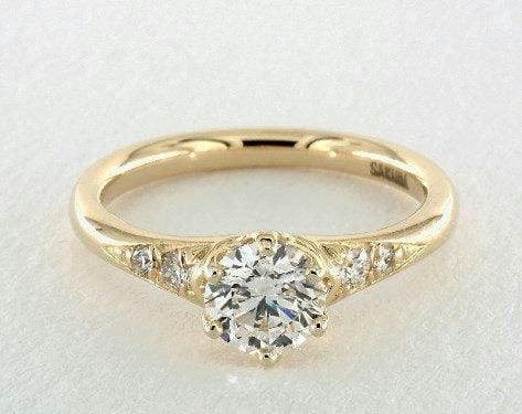 d color yellow gold prongs