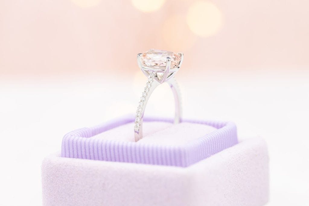 engagement ring setting - half-pave band