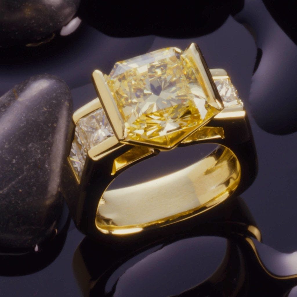 fancy-colored yellow diamond buying - 6ct fancy intense yellow