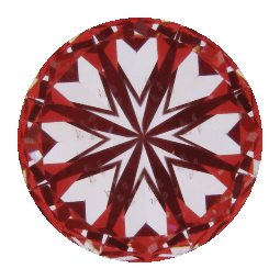 hearts pattern - super ideal cut diamond