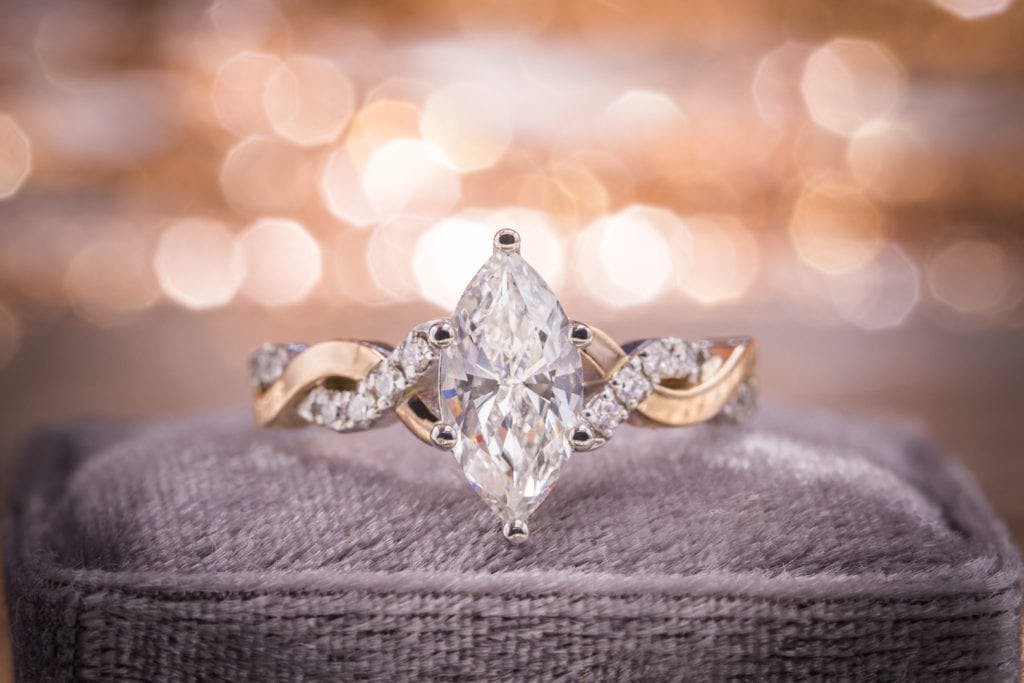 diamond shape - marquise diamond engagement ring