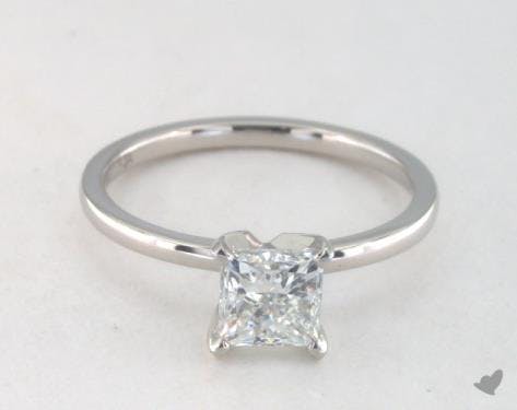 diamond shape - princess-cut solitaire engagement ring