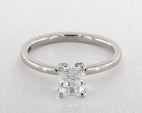 diamond shape - radiant-cut solitaire engagement ring