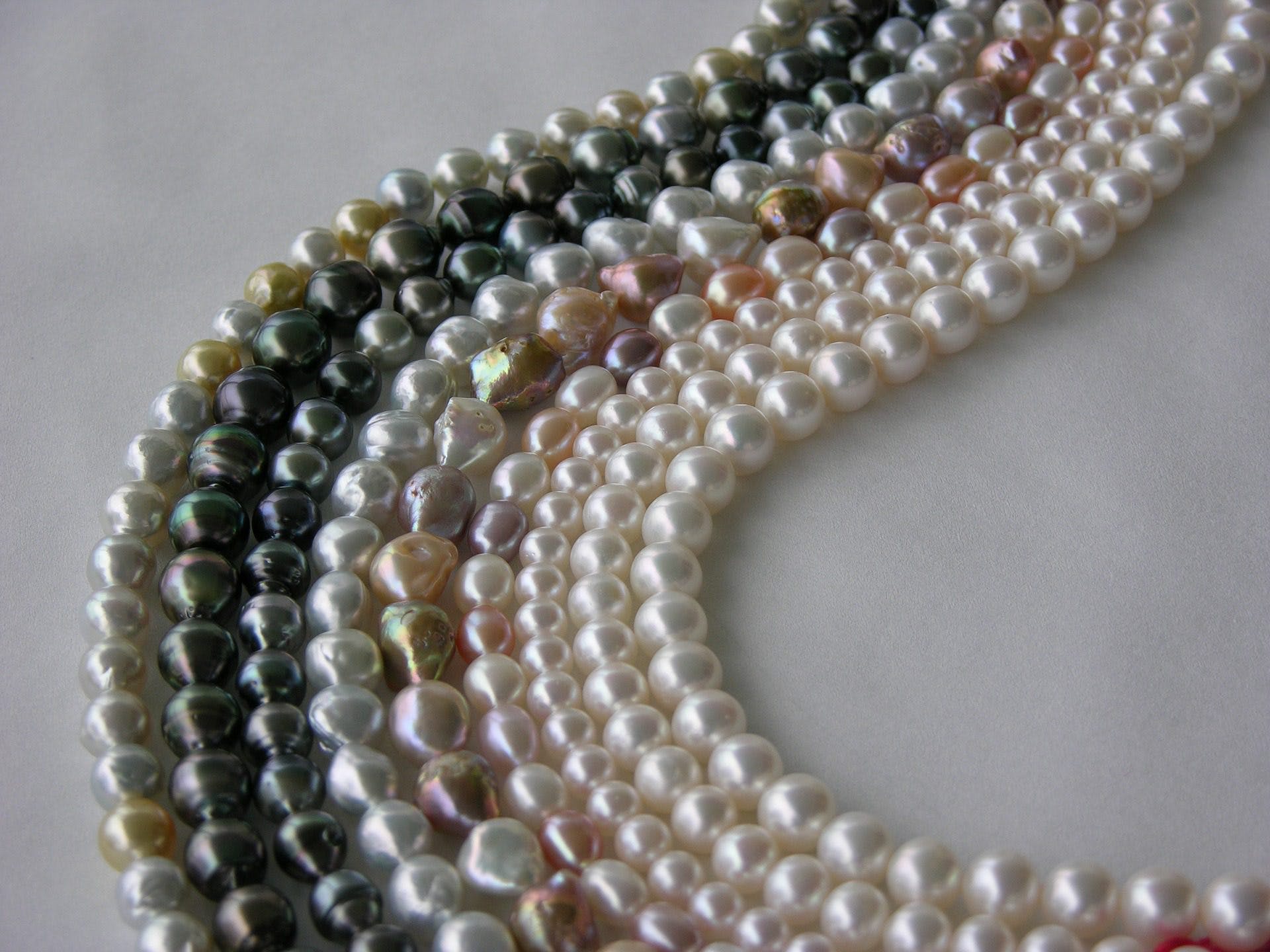 various strands - freshwater cultured pearls